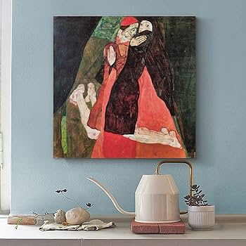 エゴン・シーレ、【うずくまるふたりの女（未完成）】、希少な画集画 レオポルド美術館 エゴン・シーレ展ウィーンが生んだ若き天才展